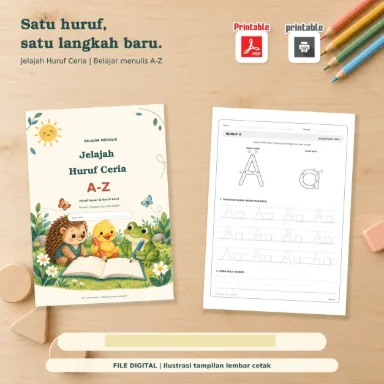 Buku Belajar Menulis Huruf A-Z PDF A4