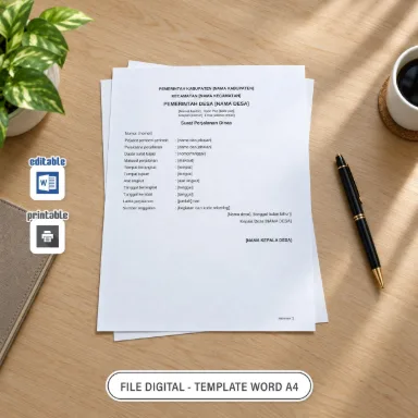 Surat Perjalanan Dinas Word A4 untuk Administrasi Desa