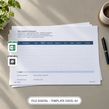 Buku Kegiatan Pembangunan Excel A4 untuk Administrasi Desa