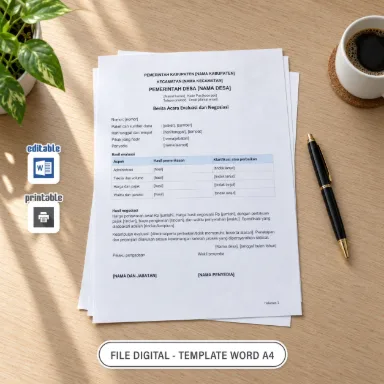 Berita Acara Evaluasi dan Negosiasi Word A4 untuk Administrasi Desa