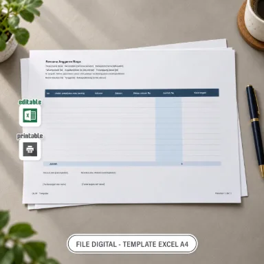 Rencana Anggaran Biaya Excel A4 untuk Administrasi Desa
