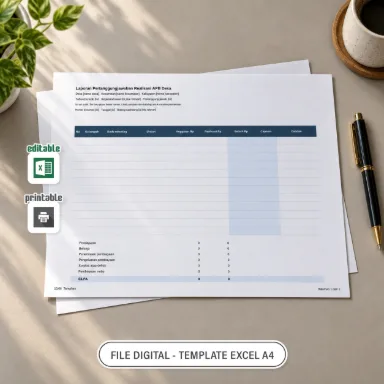Laporan Pertanggungjawaban Realisasi APB Desa Excel A4 untuk Administrasi Desa