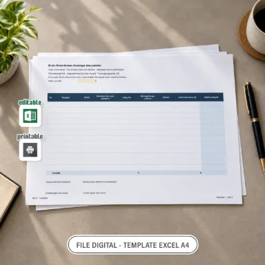 Buku Penerimaan Swadaya Masyarakat Excel A4 untuk Administrasi Desa