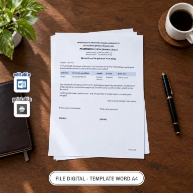 Berita Acara Penyerahan Aset Desa Word A4 untuk Administrasi Desa