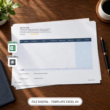 Buku Kas Umum Excel A4 untuk Administrasi Desa