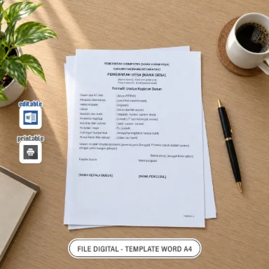 Formulir Usulan Kegiatan Dusun Word A4 untuk Administrasi Desa