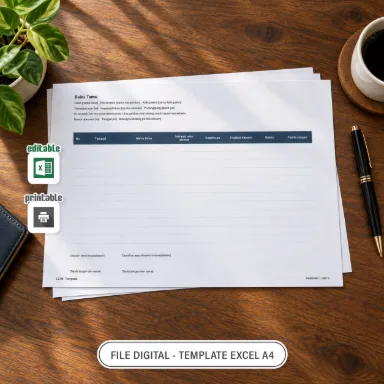 Buku Tamu Excel A4 untuk Administrasi Desa