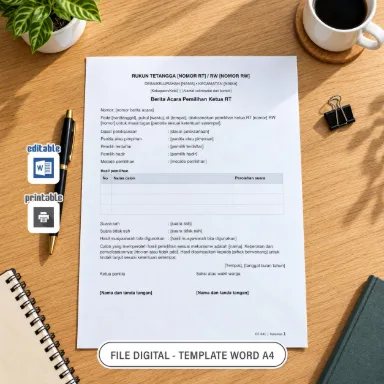 Berita Acara Pemilihan Ketua RT Word A4