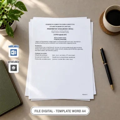 LKPPD kepada BPD Word A4 untuk Administrasi Desa