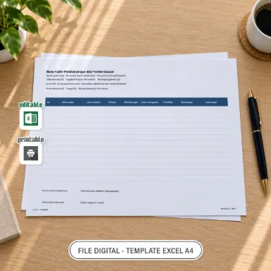 Buku Kader Pendampingan dan Pemberdayaan Excel A4 untuk Administrasi Desa
