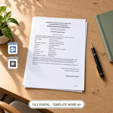 Surat Keterangan Usaha Word A4 untuk Administrasi Desa