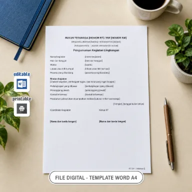 Pengumuman Kegiatan Lingkungan Word A4
