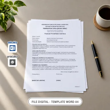 Perjanjian Pemanfaatan Aset Desa Word A4 untuk Administrasi Desa