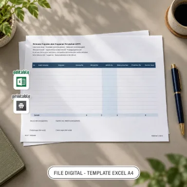 Rencana Kegiatan dan Anggaran Perubahan DPPA Excel A4 untuk Administrasi Desa