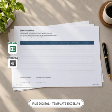 Buku Lembaran Desa Excel A4 untuk Administrasi Desa