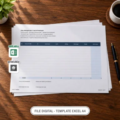 Buku Rekapitulasi Jumlah Penduduk Excel A4 untuk Administrasi Desa