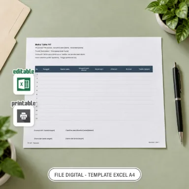 Buku Tamu RT Excel A4