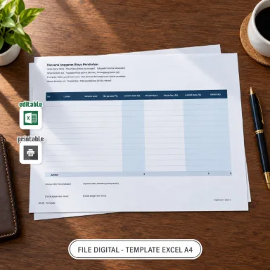 Rencana Anggaran Biaya Perubahan Excel A4 untuk Administrasi Desa