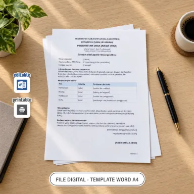 Catatan atas Laporan Keuangan Desa Word A4 untuk Administrasi Desa
