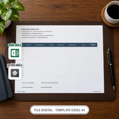 Daftar Arsip Dokumen RT Excel A4