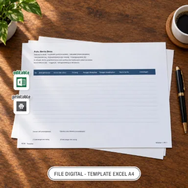 Buku Berita Desa Excel A4 untuk Administrasi Desa