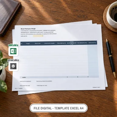 Buku Pembantu Panjar Excel A4 untuk Administrasi Desa