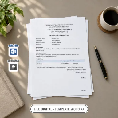 Laporan Hasil Perjalanan Dinas Word A4 untuk Administrasi Desa