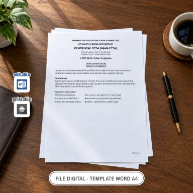 LPPD Akhir Tahun Anggaran Word A4 untuk Administrasi Desa