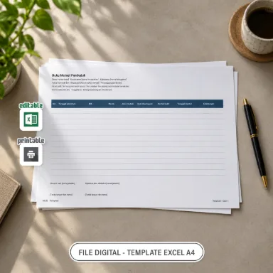 Buku Mutasi Penduduk Excel A4 untuk Administrasi Desa
