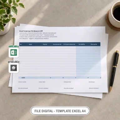 Surat Permintaan Pembayaran SPP Excel A4 untuk Administrasi Desa