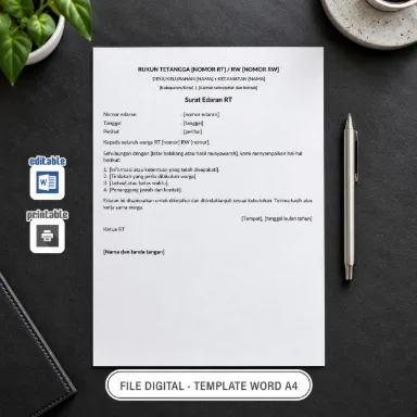 Surat Edaran RT Word A4