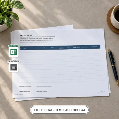 Buku KTP dan KK Excel A4 untuk Administrasi Desa