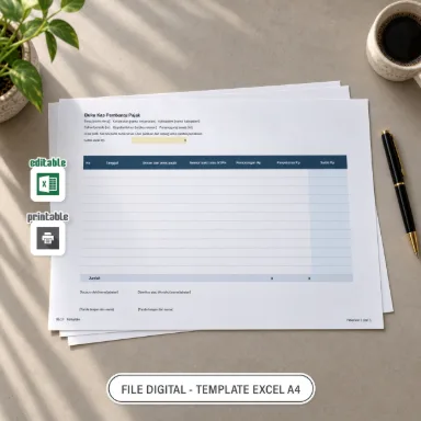 Buku Kas Pembantu Pajak Excel A4 untuk Administrasi Desa