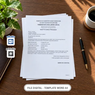 Surat Permintaan Penawaran Word A4 untuk Administrasi Desa