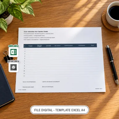 Buku Kehadiran dan Catatan Ronda Excel A4