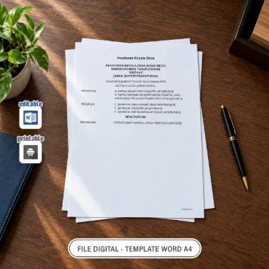 Peraturan Kepala Desa Word A4 untuk Administrasi Desa