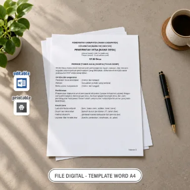 RPJM Desa Word A4 untuk Administrasi Desa