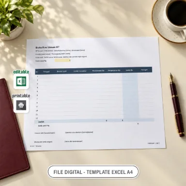 Buku Kas Umum RT Excel A4