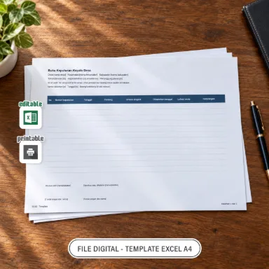 Buku Keputusan Kepala Desa Excel A4 untuk Administrasi Desa