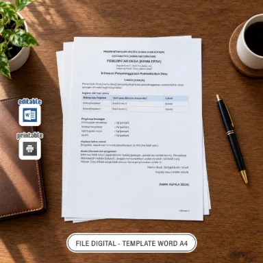 Informasi Penyelenggaraan Pemerintahan Desa Word A4 untuk Administrasi Desa