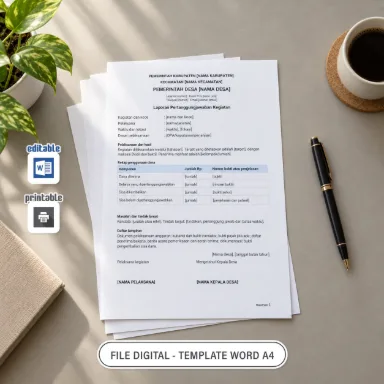 Laporan Pertanggungjawaban Kegiatan Word A4 untuk Administrasi Desa