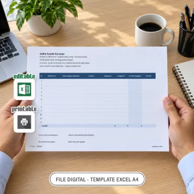 Daftar Kepala Keluarga Excel A4