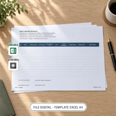 Buku Penduduk Sementara Excel A4 untuk Administrasi Desa