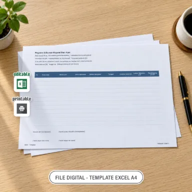 Register Dokumen Kepemilikan Aset Excel A4 untuk Administrasi Desa