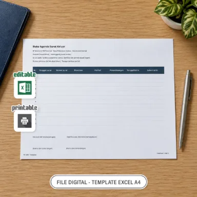 Buku Agenda Surat Keluar Excel A4