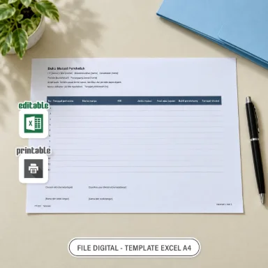 Buku Mutasi Penduduk Excel A4