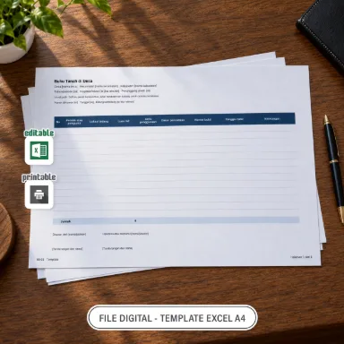 Buku Tanah di Desa Excel A4 untuk Administrasi Desa