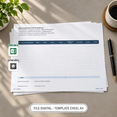 Buku Inventarisasi Hasil Pembangunan Excel A4 untuk Administrasi Desa